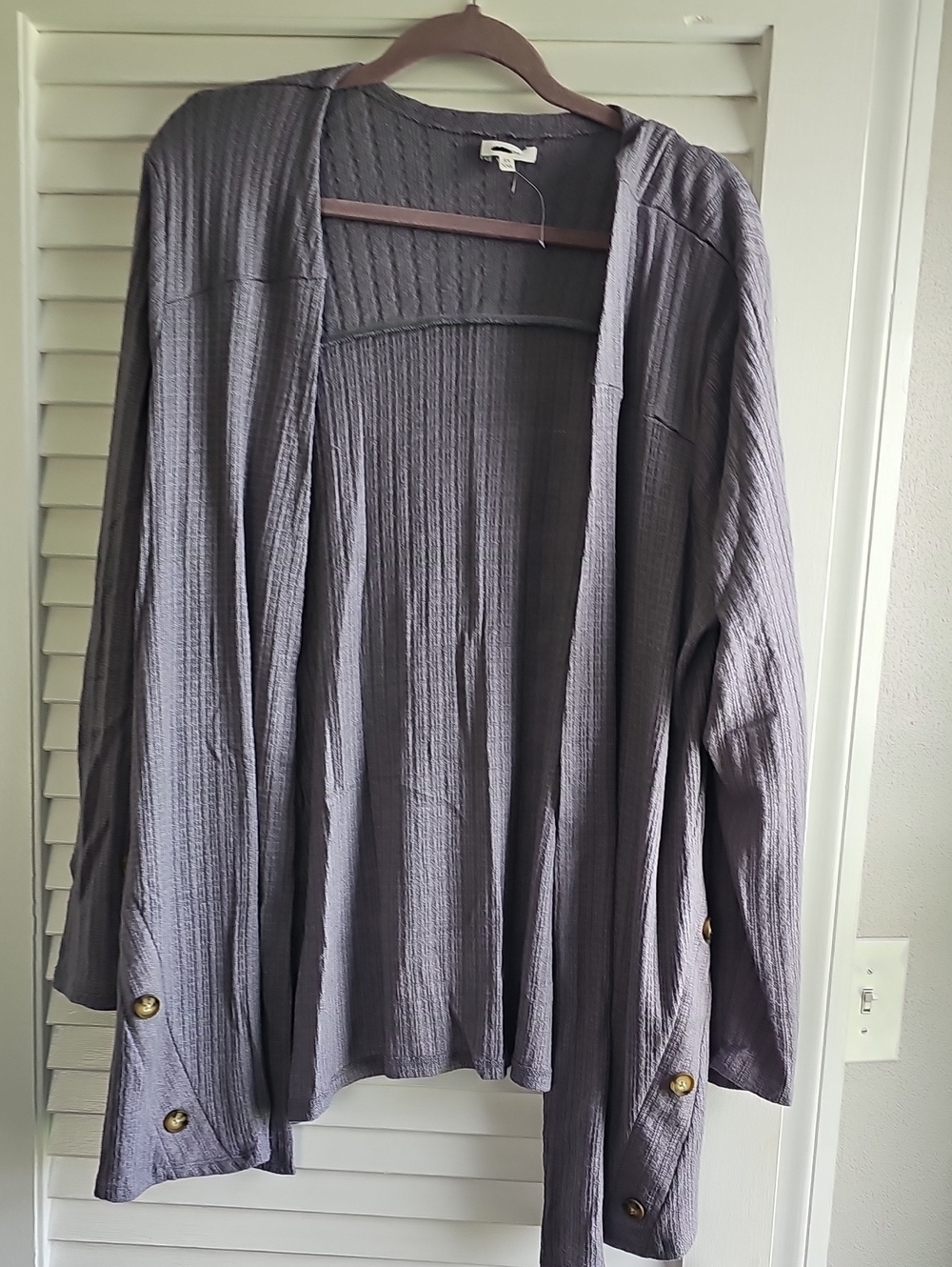 Maurices Open-Front Lightweight Cardigan in Gray